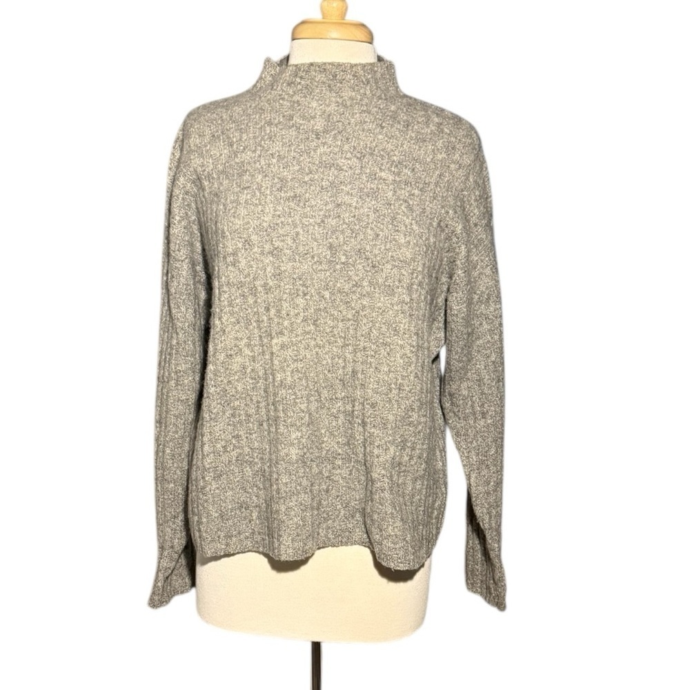 London Fog Women's Gray Wool Turtleneck Sweater Size Medium